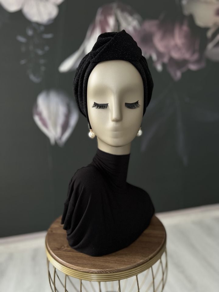 Işıltılı Siyah Bone