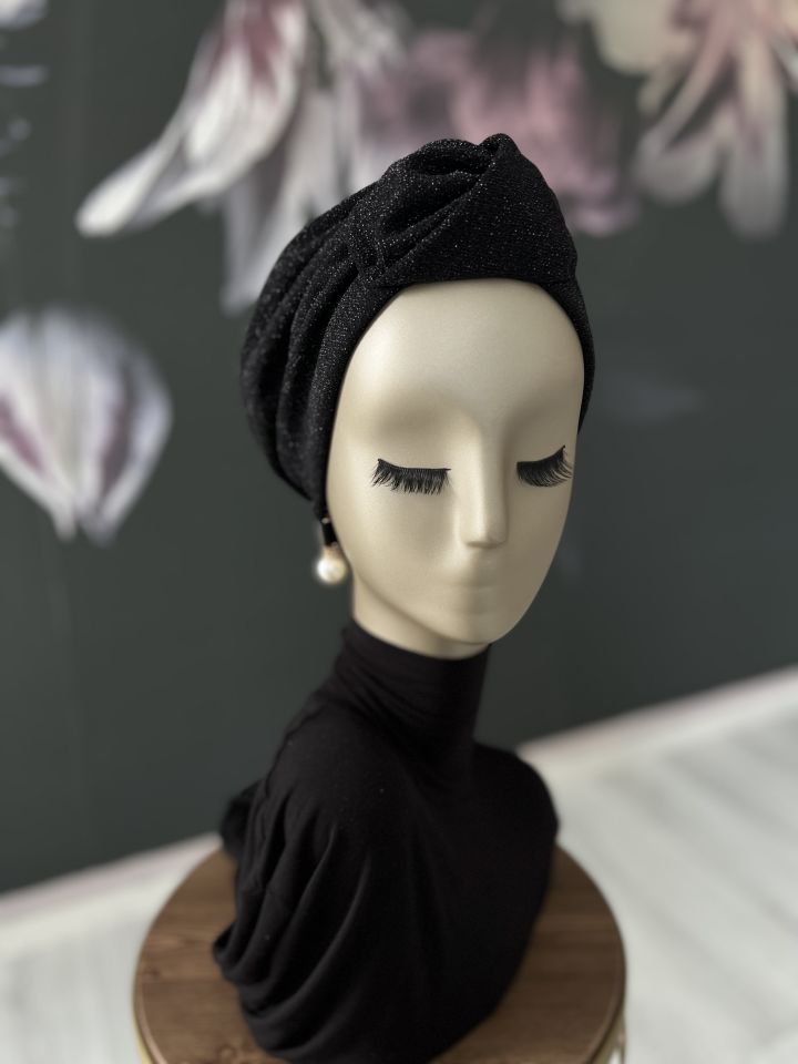 Işıltılı Siyah Bone