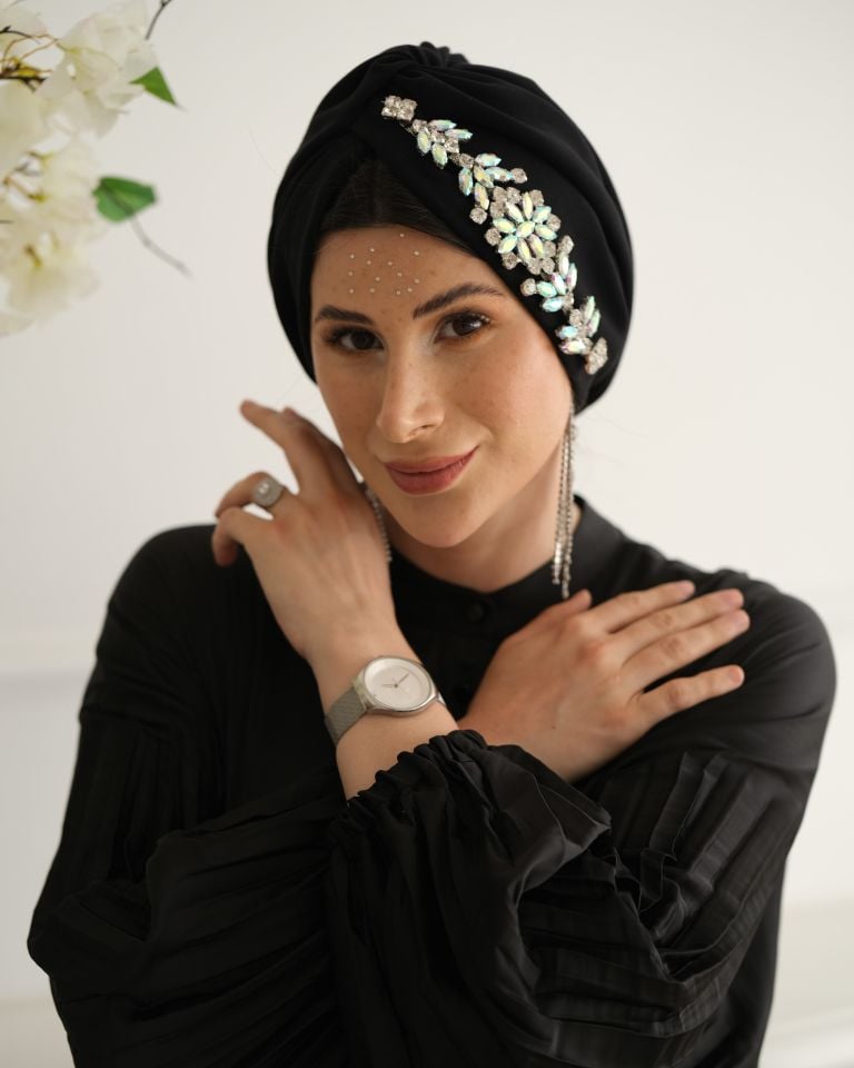 Rich Bone Kristal Taşlı Siyah