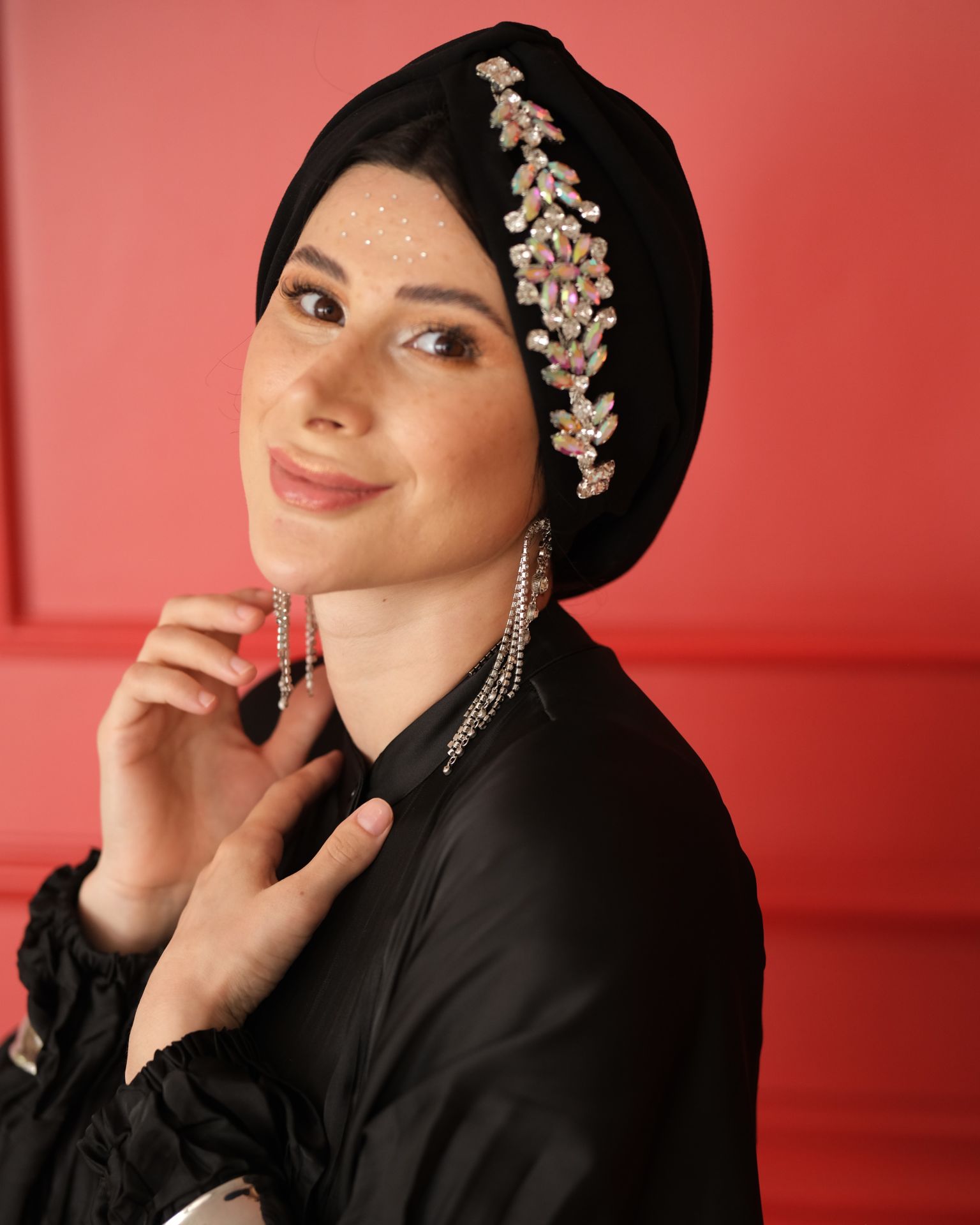 Rich Bone Kristal Taşlı Siyah