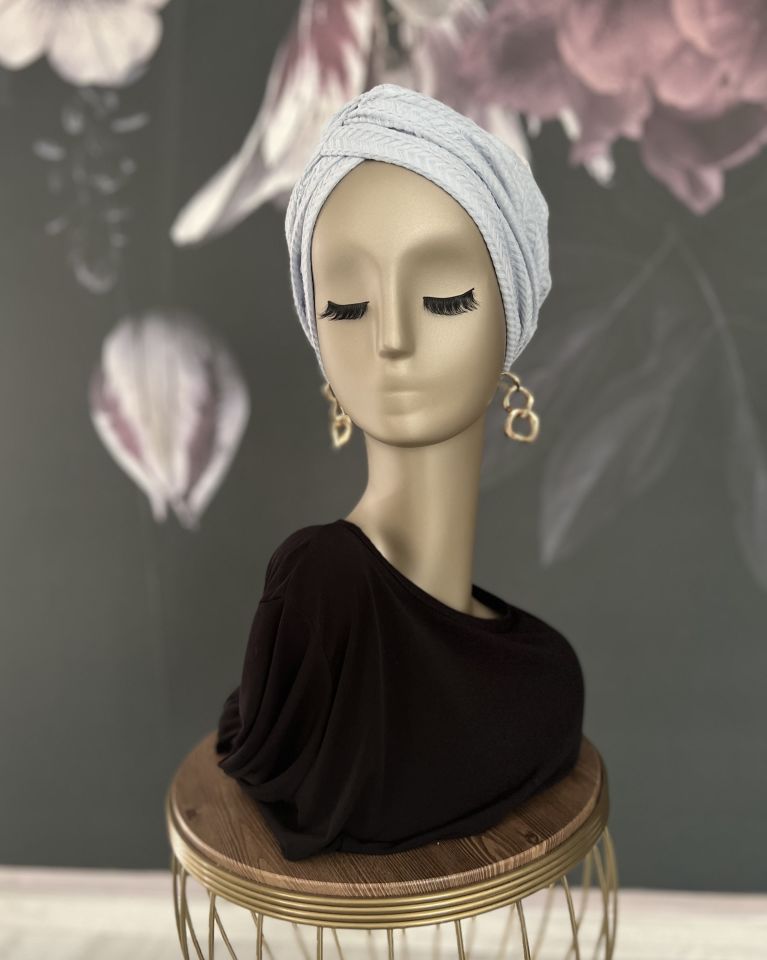 Başak Bone Pamuk Astarlı Uçuk Mavi