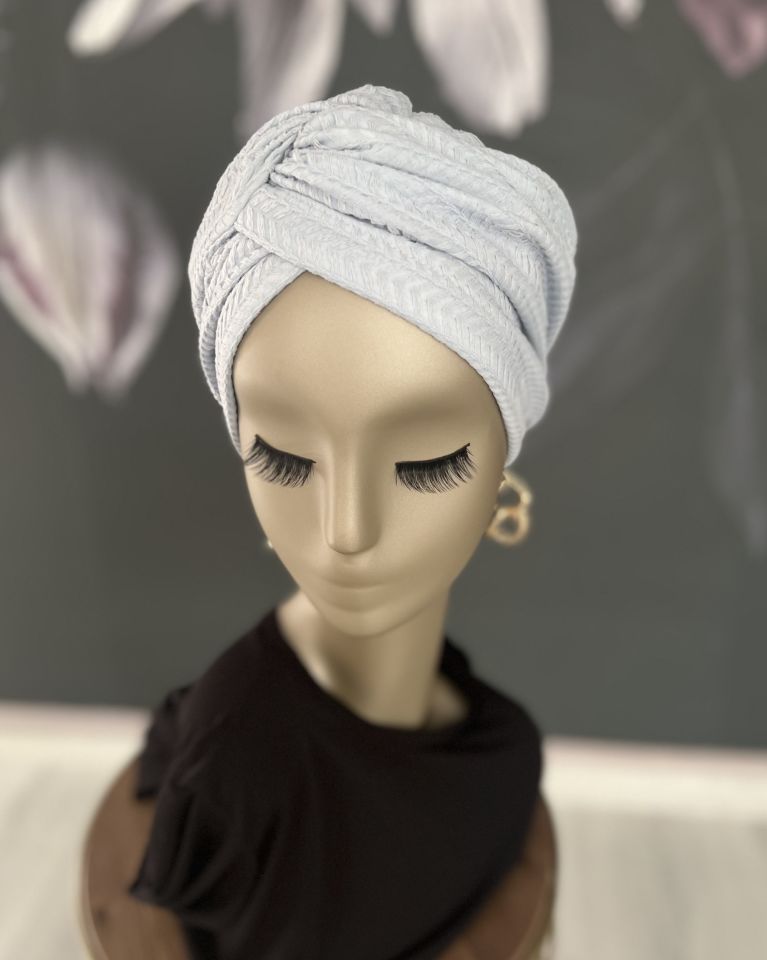 Başak Bone Pamuk Astarlı Uçuk Mavi