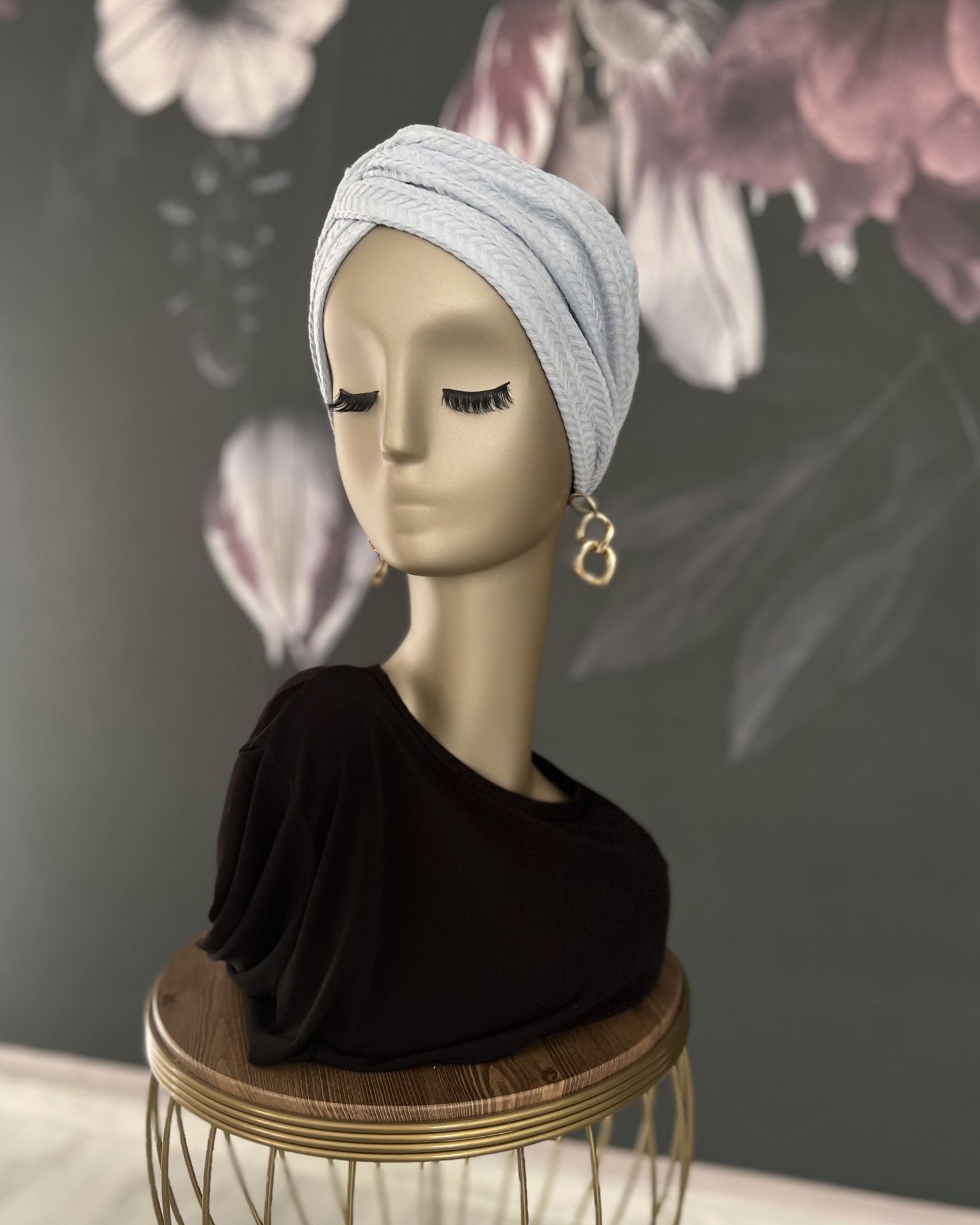 Başak Bone Pamuk Astarlı Uçuk Mavi