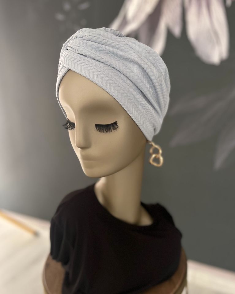 Başak Bone Pamuk Astarlı Uçuk Mavi