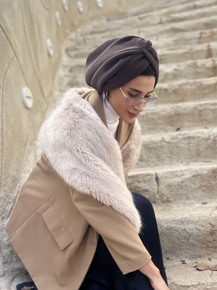 Sokak Rahatlığı Bone Kahve Renk İnce Dokulu