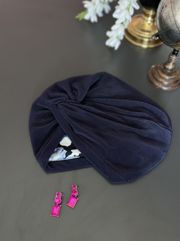 Pilise Lacivert Bone Pamuk Astarlı