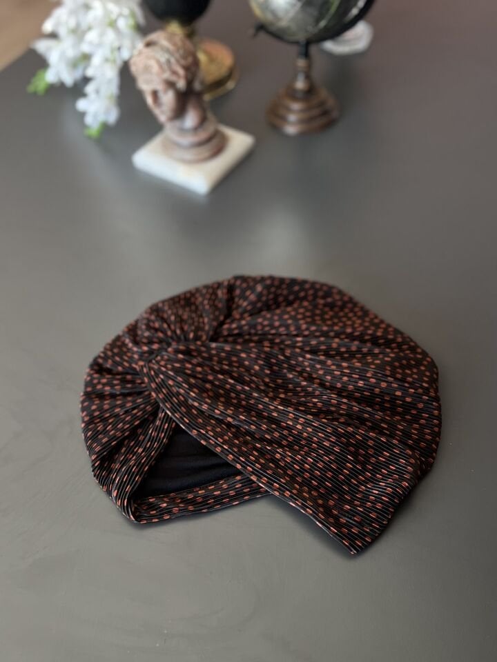 Pilise Bone Siyah Turuncu Puantiyeler