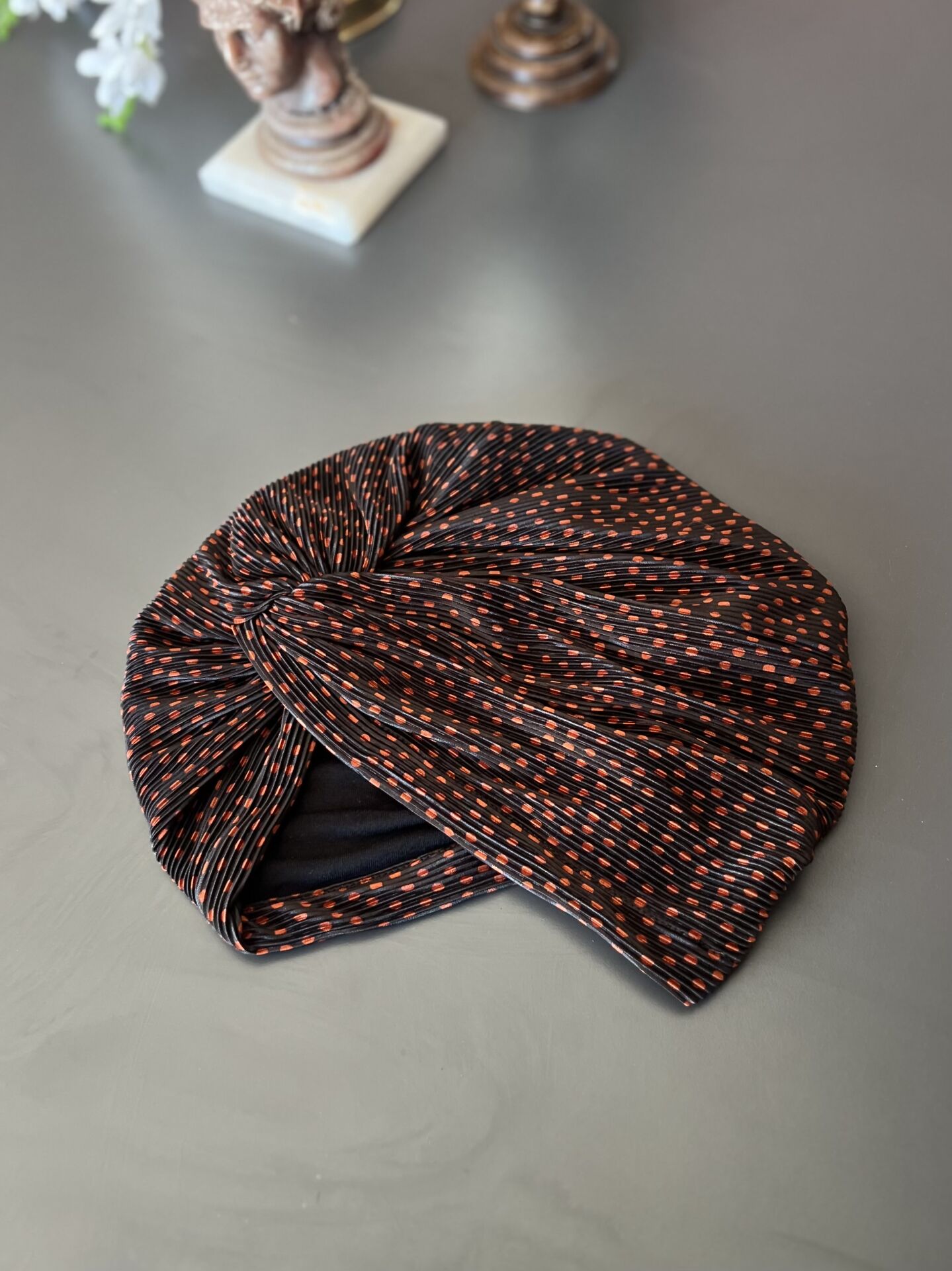 Pilise Bone Siyah Turuncu Puantiyeler