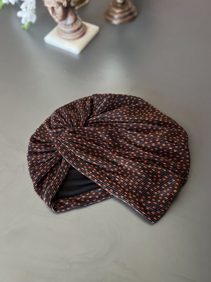 Pilise Bone Siyah Turuncu Puantiyeler