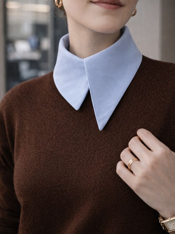 Dik Duran Asimetrik Cool Yakalık