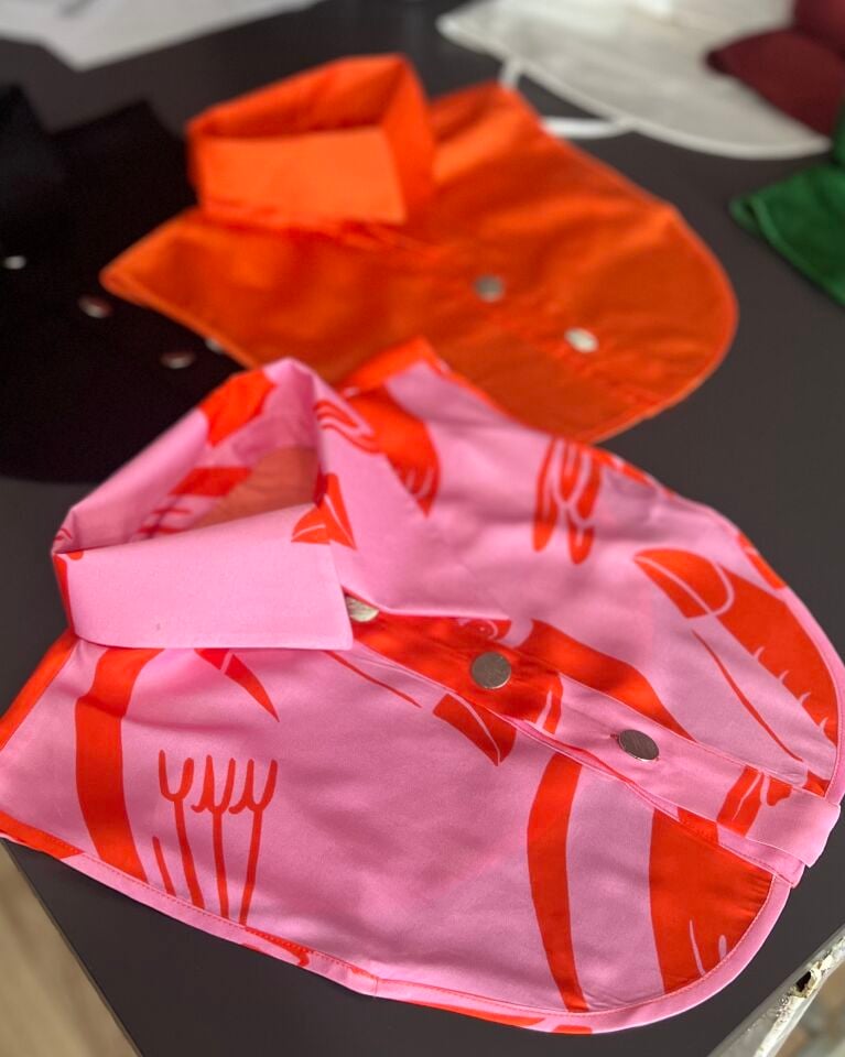Dik Duran Asimetrik Yaka I Tangerine
